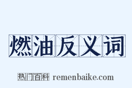 燃油反义词是什么意思的图片